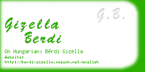 gizella berdi business card